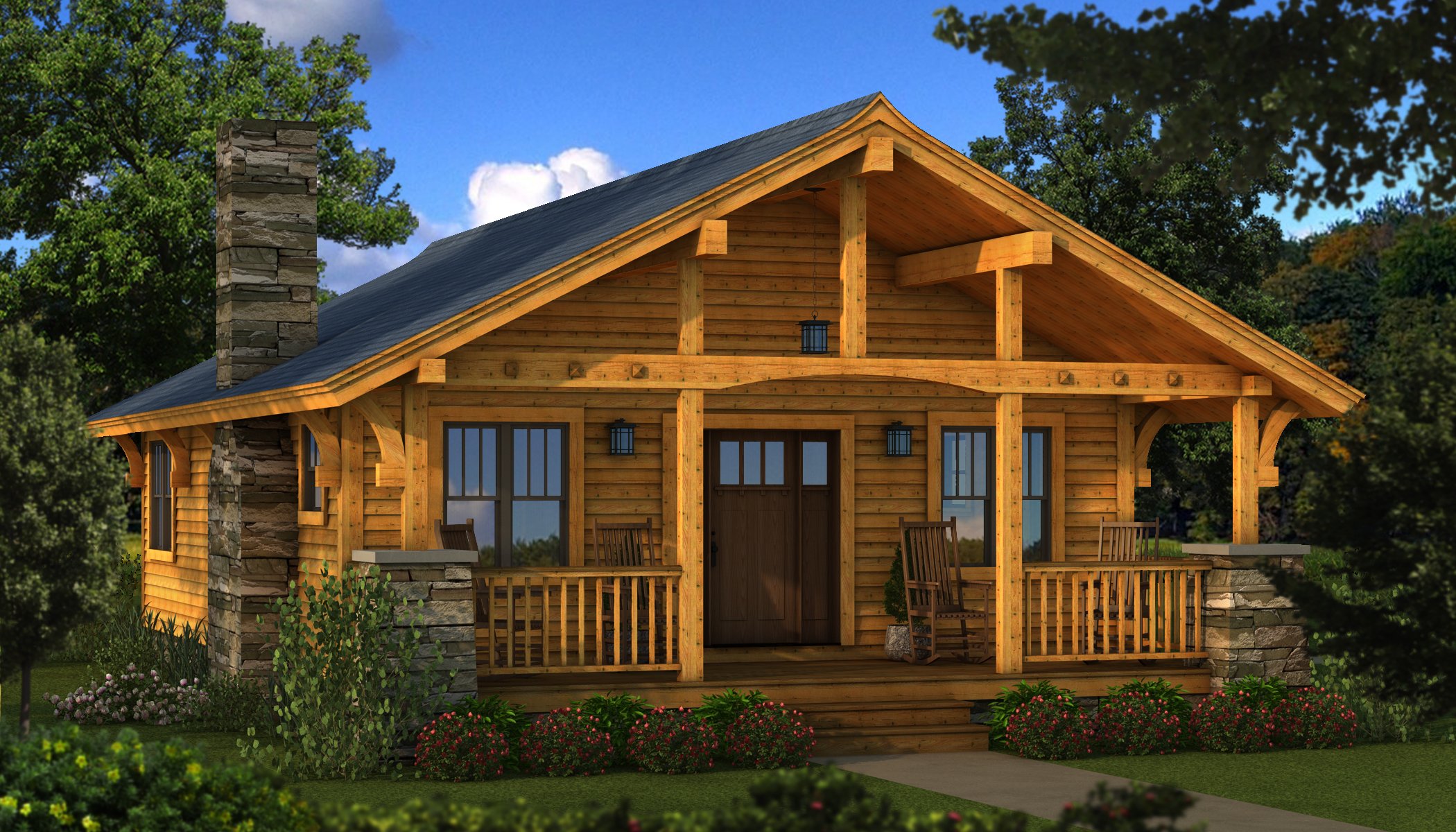 log cabin floor plans with 2 bedrooms and loft